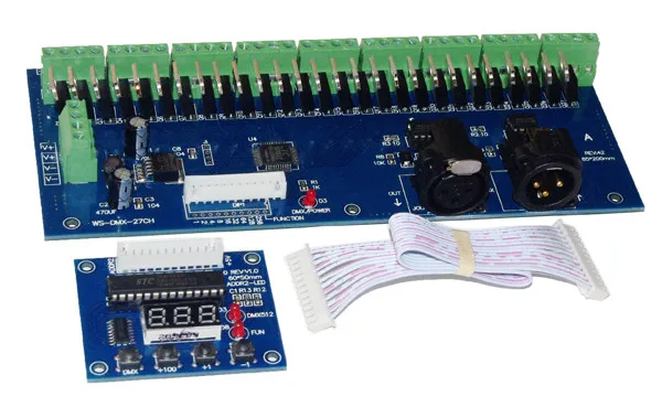 new 1pcs DMX-27CH-LED digital display led dimmer 1A*27CH decoder DC12V-24V led RGB controller FOR led lamp