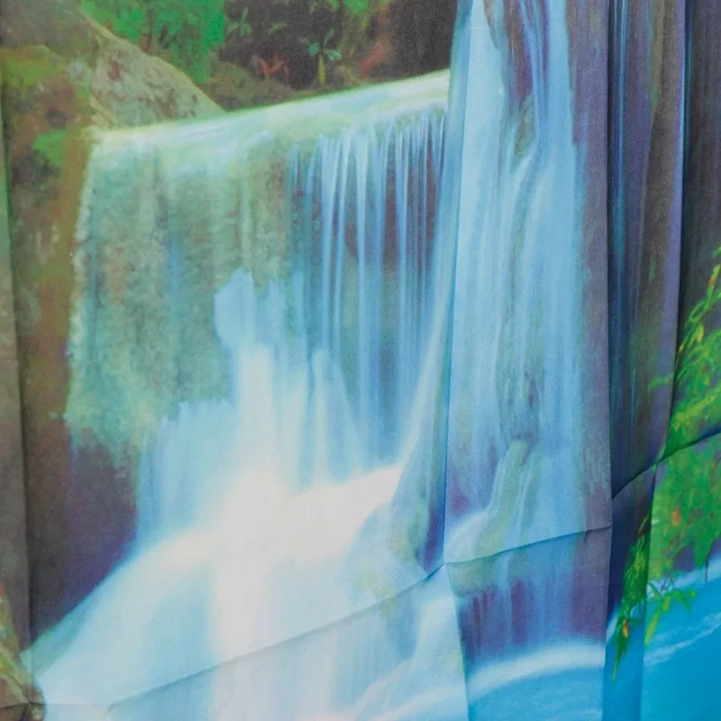 3D водопад природа пейзаж занавеска для душа водонепроницаемые изделия для ванной комнаты креативный прочный полиэстер занавес для ванной с 12 крючками