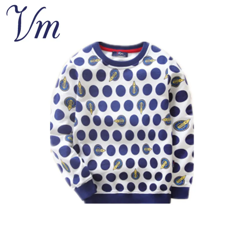 

VM 2017spring  Big Boy New Kids Boys Long Sleeved T-shirt In Jersey - Children's Leisure Clothing