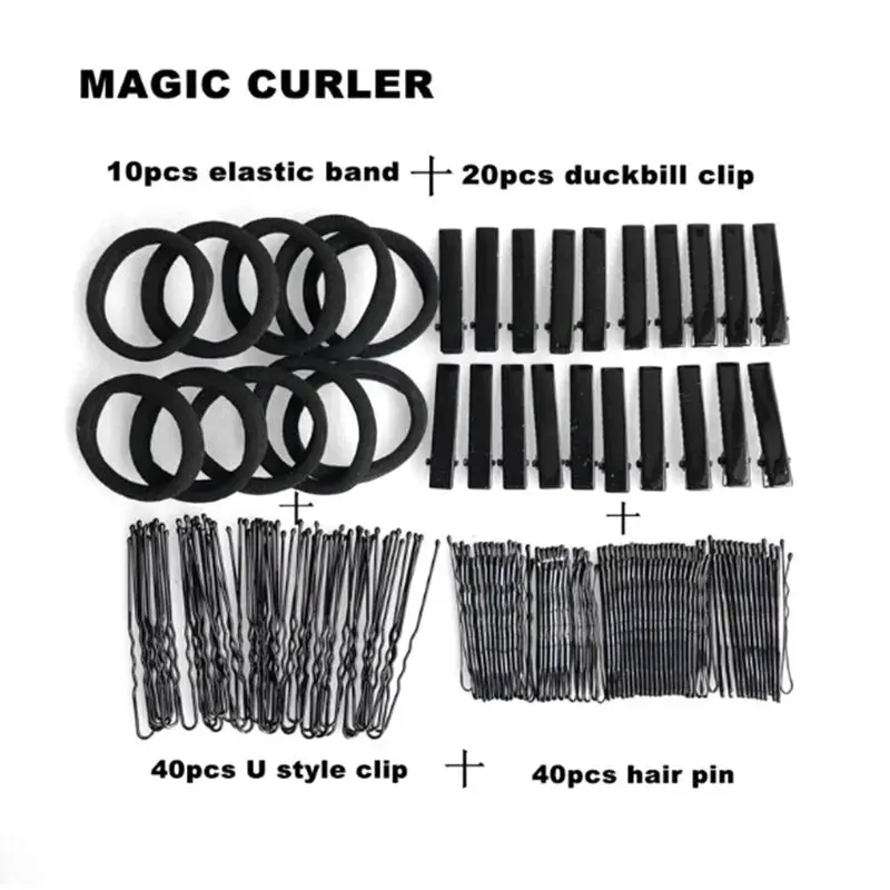 Clips Duckbill 10Pcs Elastic Band Cabelo Invisível