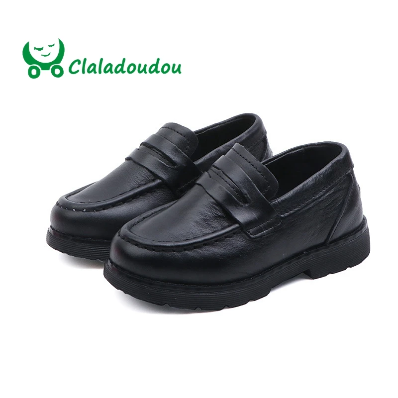 Claladoudou/Брендовая обувь из натуральной кожи на рост 13,5-15,5 см, модельные туфли для маленьких мальчиков, свадебные туфли, модные черные