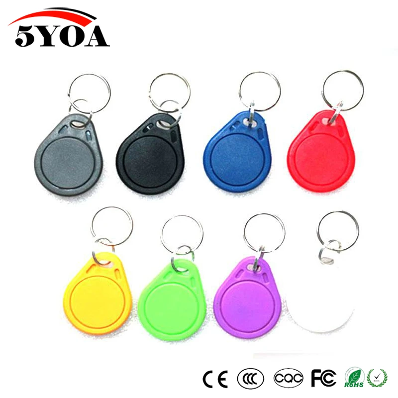 

5pcs UID RFID 13.56mhz Duplicator Copy IC Keyfob Tag Tags Card Key Fob Token Ring Proximity Chip Block 0 Sector Writable