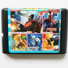 JY3203 5 в 1 игровой картридж 16 бит md мульти игровая карта для sega genesis/mega drive