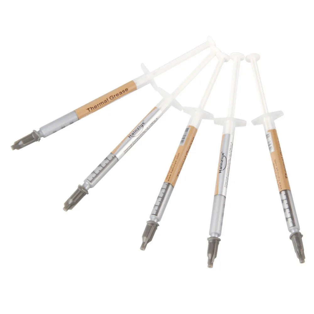 

5pcs Halnziye HY710-TU05A Thermal Grease Heatsink Compound Interface Material for CPU GPU LED Electronic Component Heat Transfer