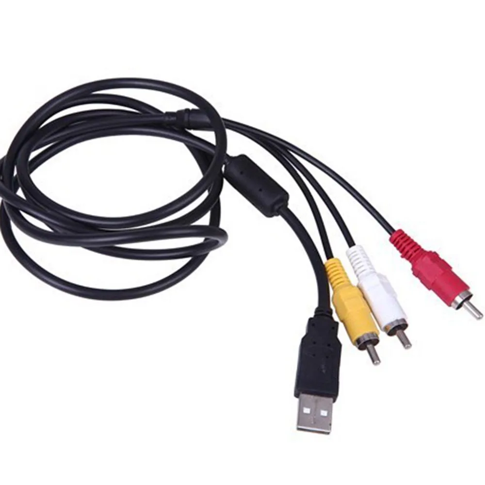 5 шт. 1 м USB к RCA кабель 2 0 папа 3 мужской комбинезон стерео аудио видео телевизионный