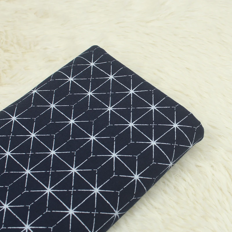 

half meter plain cotton fabric with geometric tortoiseshell print, handmade DIY patchwork garment dress cloth CR-A303