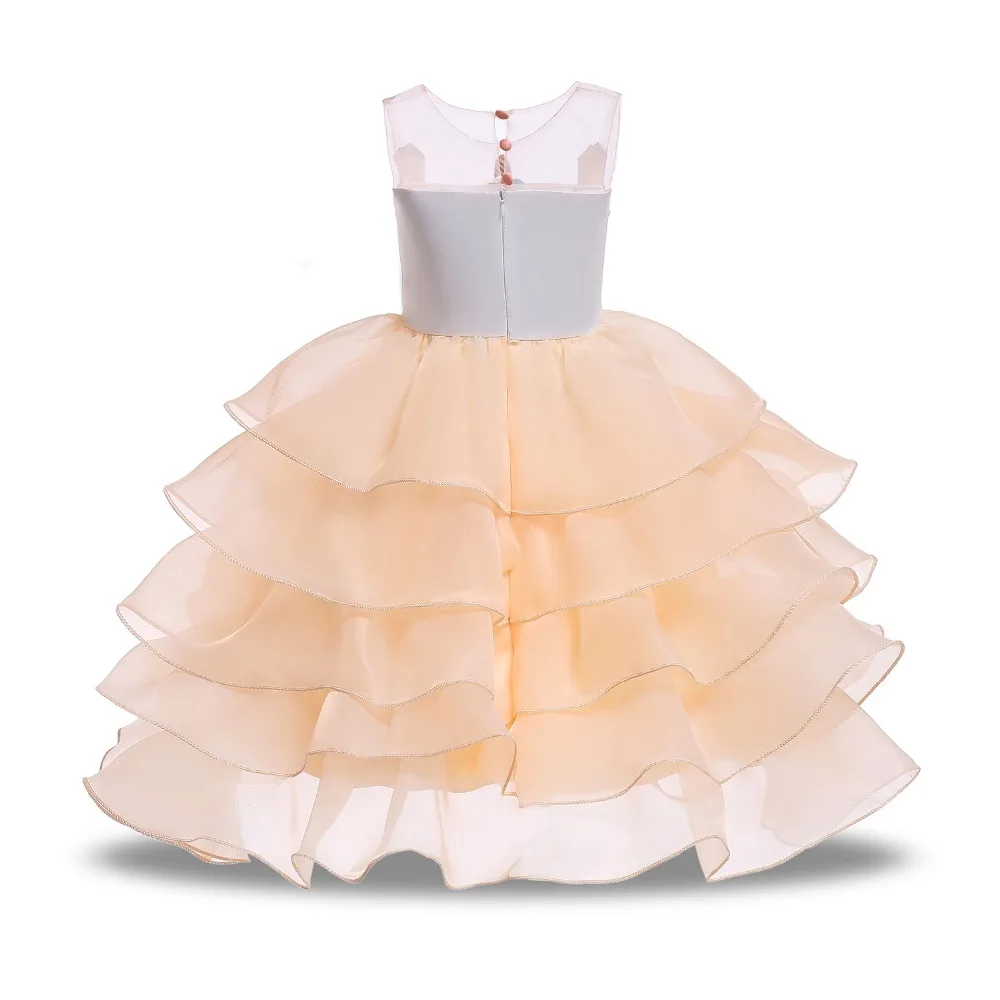 Kids unicorn dress for girls lyayered embroidery fancy ball
