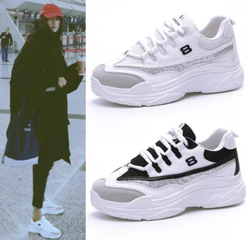 

Super Fire Shoes Female 2019 Spring Korean Ulzzang Harajuku Old Shoes Female Small White Shoes Wild Casual Shoes