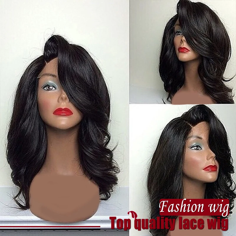 Side Part Glueless Wigs Body Wave Lace Front Wigs Heat Resistant