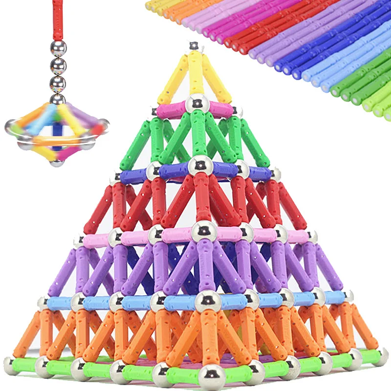 Toy Bars Balls Metal Building Blocks DIY 50/200 PCS