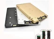 

1 Lot / 10 pcs B Key Socket 2 M.2 NGFF SSD to 2.5" SATA Adapter Converter Enclosure Caddy Case