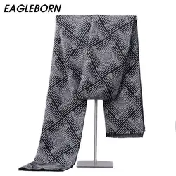 Eagleborn Человек сетки зимние шарфы модный стиль шарф мягкий теплое пальто утепленная имитация кашемировый шарф 180 см * 30 см