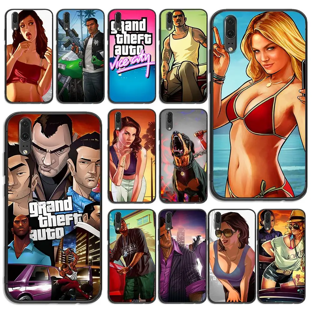Grand Theft Авто мягкий телефон для huawei Honor 6A 7A 3GB Pro 7X 8X 8C 10 Lite Note задняя крышка чехол |