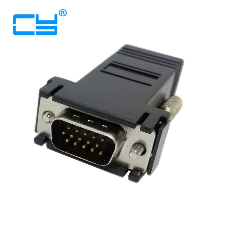 VGA разъем папа с RGB подсветкой 15 контактный для Lan Cat5 Cat5e RJ45 Ethernet Мама черный