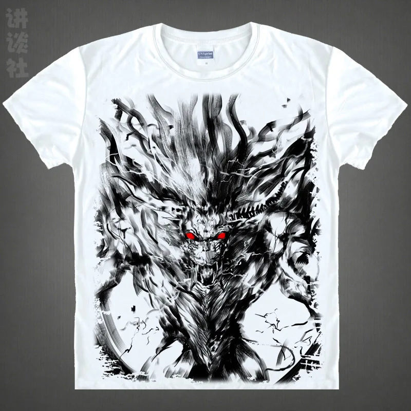 Free shipping 2016 hot sale japanese anime monster hunter Airou printed man women t font b