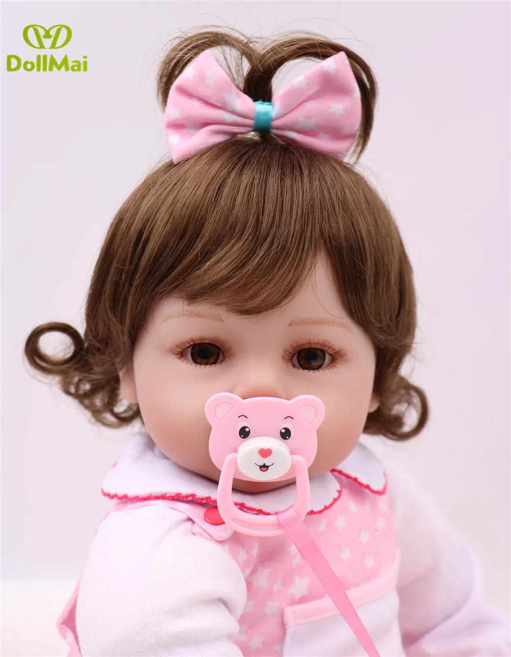 DollMai Reborn baby, кукла для маленьких девочек, 22 дюйма, 55 см, силиконовая Кукла reborn baby dolls, восхитительный реалистичный подарок для детей, bebes reborn
