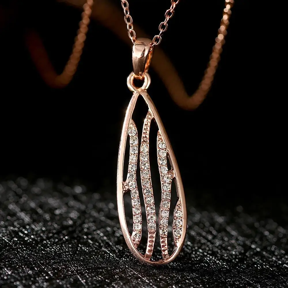 N782 Wholesale Nickle Free Antiallergic 18K Real Gold Plated Necklace pendants New Fashion