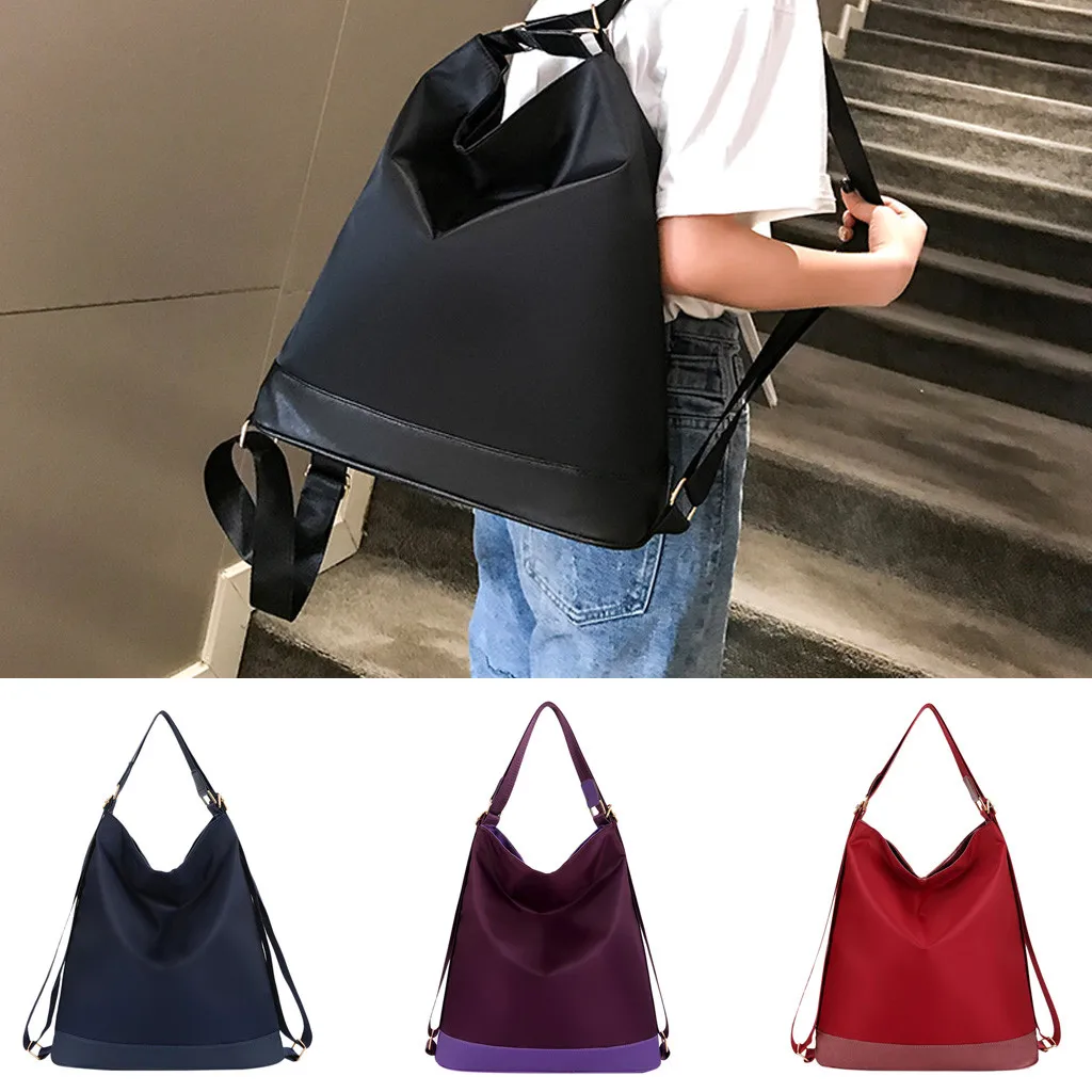 

35#Women's Casual Nylon Shoulder Bag Multi-Function Large solid color woman bag Capacity Messenger Bag bolsos grandes para mujer