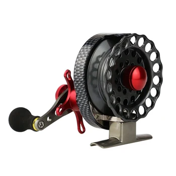 

Metal 4+1BB bearing speed ratio 3.5: 1 high-performance left and right hand capacity line micro-guide ice fishing line reel sale