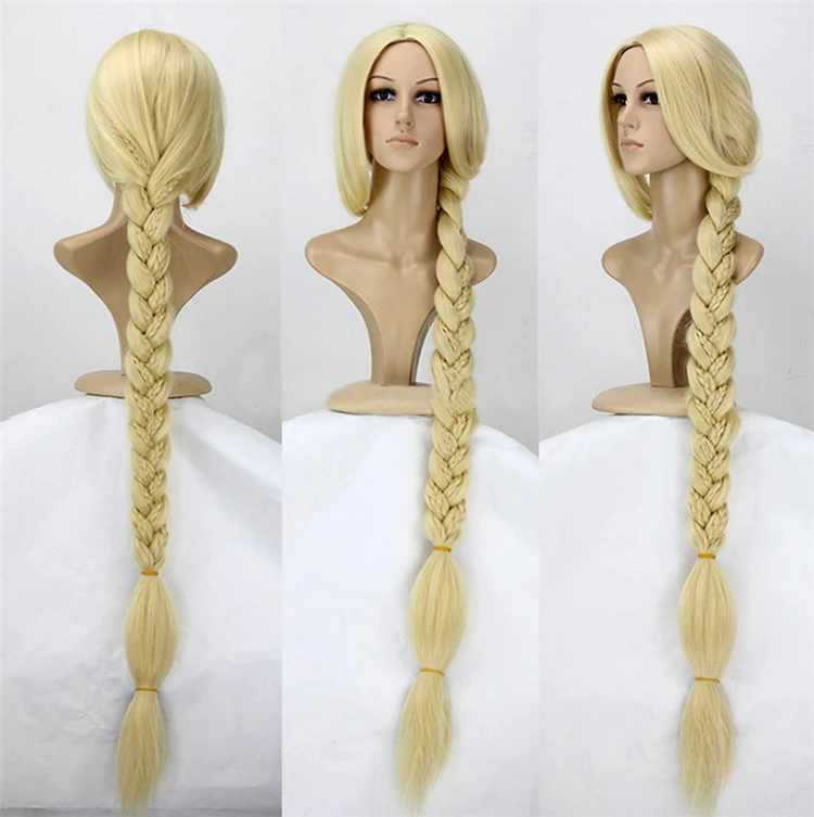 New Arrival Movie Tangled Princess Rapunzel Wig 120cm 47 Long Blonde