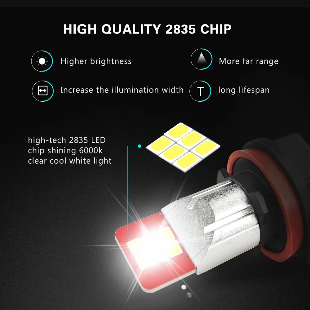 2x9005 9006 H11 H8 светодиодный автомобильный светильник s противотуманный DRL лампа для