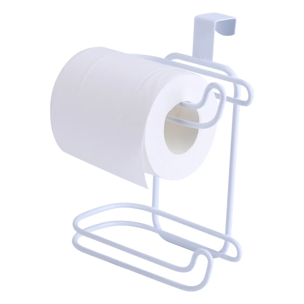 Toilet Roll Paper Tissue Hanging Wall Self Towel Storage Rack Door Back