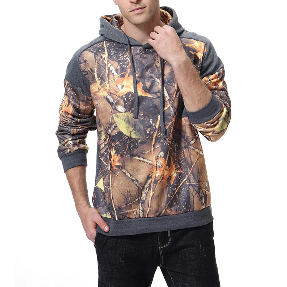 Hoodie Men's Long Sleeve Print Hooded Sweatshirt Men's Hoodie Sportswear Sports Jacket Casual Sportswear S-2XL-XY978