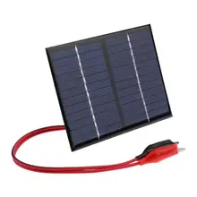 Портативный 1,5 Вт 12 в модуль солнечных батарей поликремния Гибкая солнечная батарея своими руками Аккумулятор для осветительных приборов зарядное устройство с зажимом