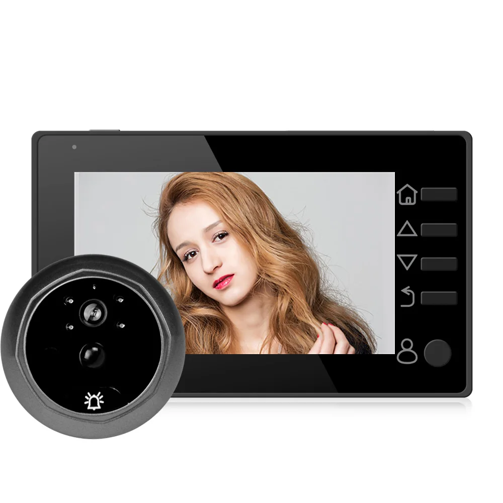 wireless gate intercom with camera Door Peephole Camera Video Doorbell 4.3 Inch Video Eye LCD Digital Electronic Door Viewer Night Vision Support Motion Detection door intercom with camera Door Intercom Systems