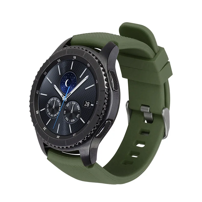 Galaxy watch 46 мм 42 мм ремешок для samsung gear S3 Frontier band 20 мм 22 мм силиконовый ремешок для часов браслет huawei watch GT ремешок S3