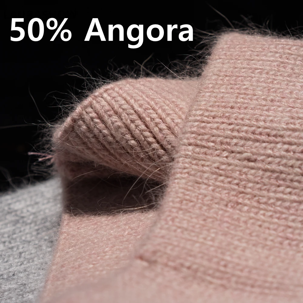 Online Gorra de lana para dormir con pompones de pelo auténtico de 15 16cm para Otoño Invierno 2019