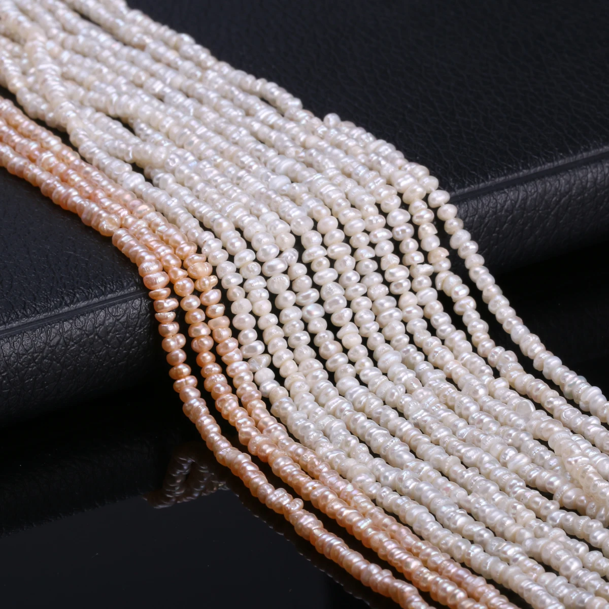 

Natural Freshwater Cultured Pearls Beads Round 100% Natural Pearls for Jewelry Making Necklace Bracelet 13 Inches Size 2.5-3mm