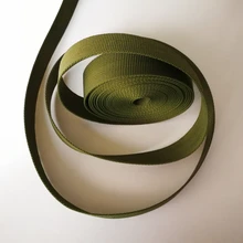 5 метров 2,5 см(1 дюйм) Широкий оливковый зеленый нейлоновый плетеный ремень для рюкзака