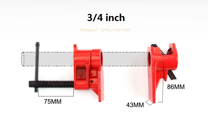 Сверхмощный зажим для труб деревообрабатывающий немецкий стиль роклер Тип 1/2 дюймов 3/4 дюймов трубный зажим приспособление Столярный деревообрабатывающий инструмент