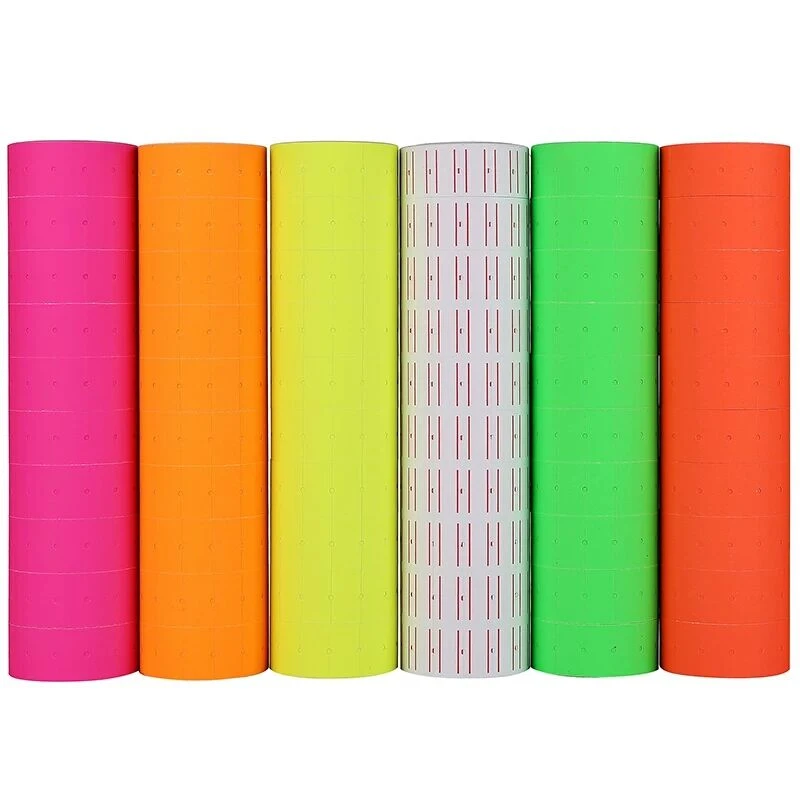 (500 pcs per roll, 10 roll in total 5000 pcs) Color price label tag for MX-5000 price gun supermarket labels price sticker tag