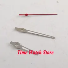 Серебряные часы с красной секундной стрелкой, светящиеся, подходят для MIYOTA 8215 8205 821A Mingzhu 2813 3804 автоматический механизм H58