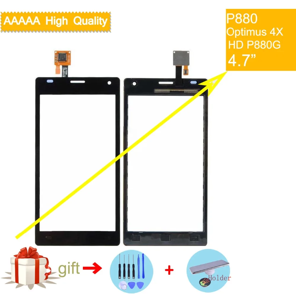 Сенсорный экран P880 для LG Optimus 4X HD сенсорная панель дигитайзер переднее стекло