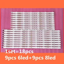 Newl комплект 18 шт. светодиодный подсветка полосы для samsung UE55JU6800K UE55JU6870U V5DR_550SCA_R0 V5DR_550SCB_R0 BN96-38481A