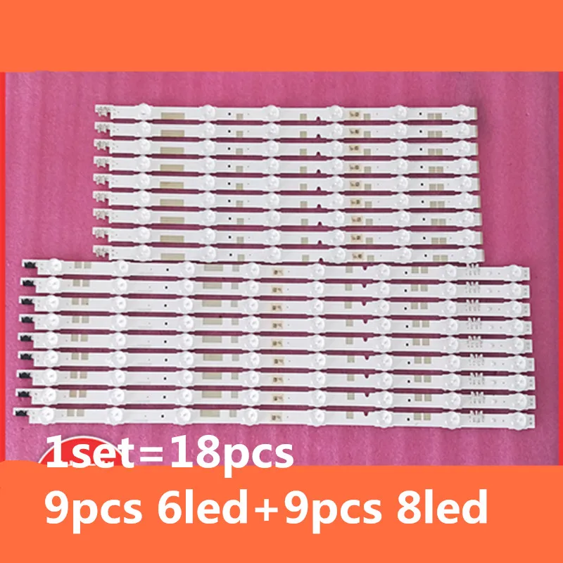 

Newl Kit 18pcs LED backlight strip for Samsung UE55JU6800K UE55JU6870U V5DR_550SCA_R0 V5DR_550SCB_R0 BN96-38481A