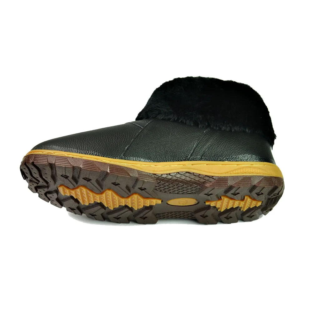 Xiuteng/Новинка; популярные мужские тапочки; зимняя домашняя обувь из натуральной кожи; нескользящие теплые плюшевые тапочки; обувь на плоской подошве
