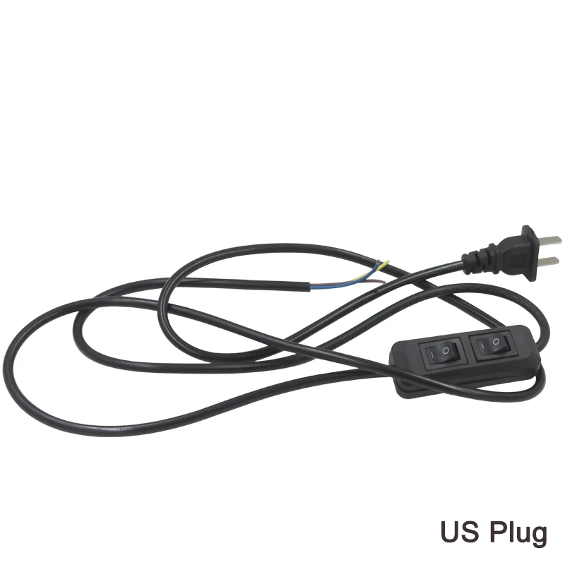 0,75 мм 2-линейный кабель 1,4 м вкл. Выкл. Шнур питания с двойным кнопочным переключателем 2 канала ЕС/США штекер светильник провод для переключения удлинитель