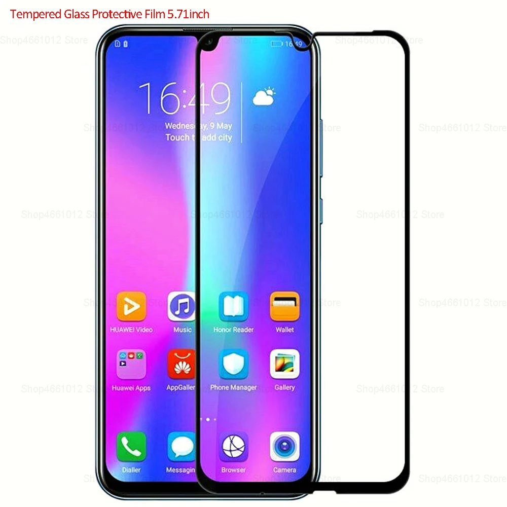 Защитное стекло для huawei Y5, закаленное стекло, покрытие для huawei Y5, полностью клеящееся защитное стекло, пленка на Y 5 5Y AMN-LX9 5,71''