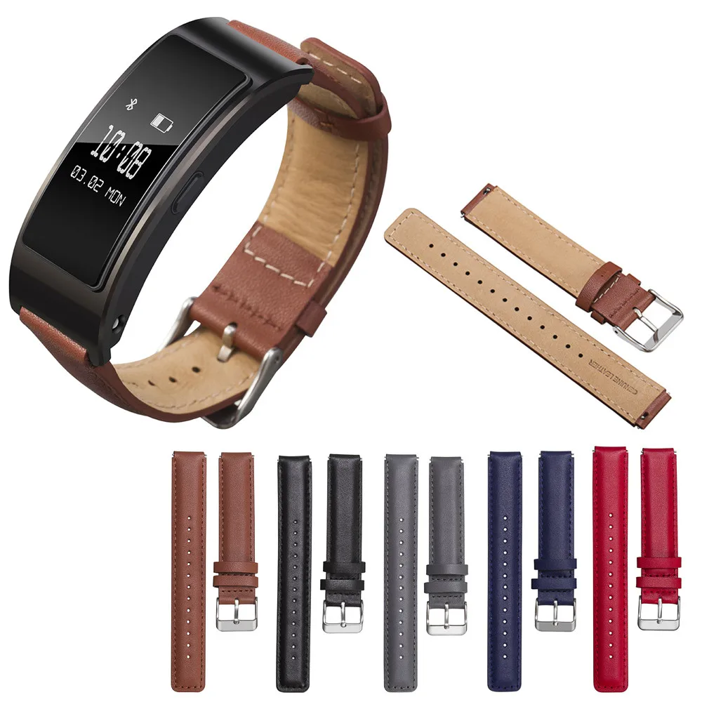 

16MM Leather Band Accessory Band Bracelet Watchband For Huawei Talkband B3