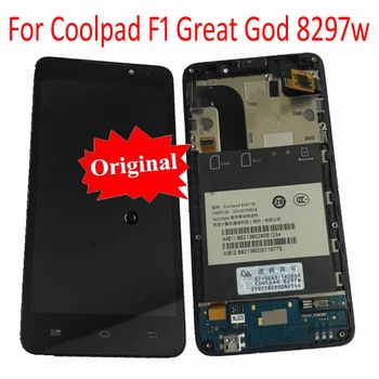 

100% Original Tested Working Full LCD Touch Screen Digitizer Assembly With frame For Coolpad F1 Great God 8297w Sensor Display