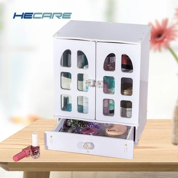 

Waterproof Plastic Large Capacity Cosmetics Makeup Organizer Multi-functional Storage Box High Quality Jewelry Drawer Boxes DIY