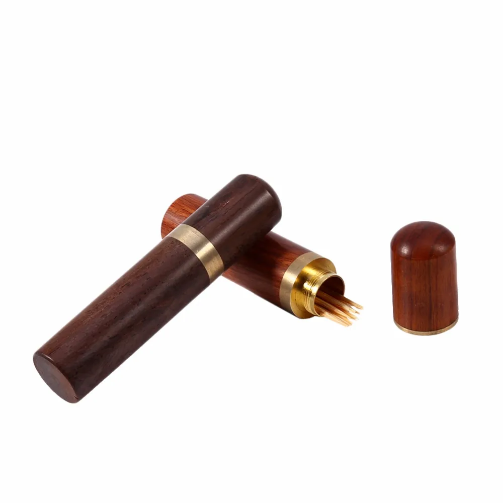 Pearwood Wood Toothpick Holder Box Capsule Case Handmade Craft Room