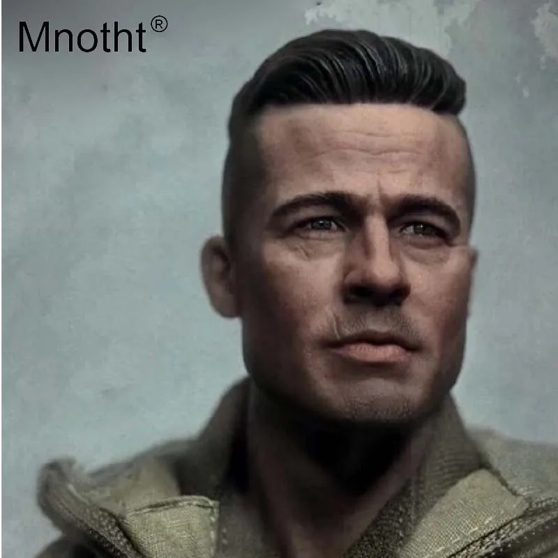 Mnotht 1:6 Scale Fury Brad Pitt Sculpt THREEQ MG002 мужской солдат резьба по головке модель игрушек