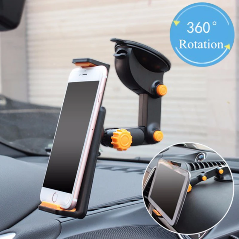 

Adjustable Automatically Locking Phone Holder Mount Windshield Co-pilot Universal Car Phone Bracket Auto Interior Accessories