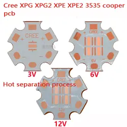 20 мм Cooper PCB Cree XPG XPG2 XPE XPE2 XML XML2 светодио дный печатной платы 20 мм x 1,6 мм прямой Термальность путь Медь Star