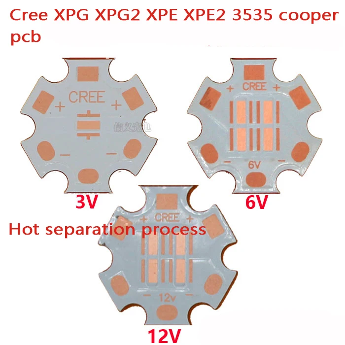 20 мм Cooper PCB Cree XPG XPG2 XPE XPE2 XML XML2 led x 1 6 Прямой Термальный путь медная звезда |